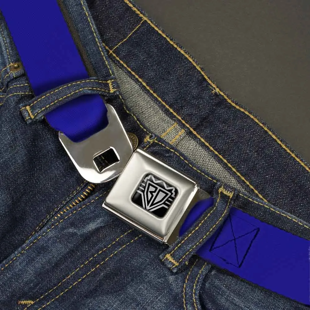 BD Wings Logo CLOSE-UP Full Color Black Silver Seatbelt Belt - Royal Webbing