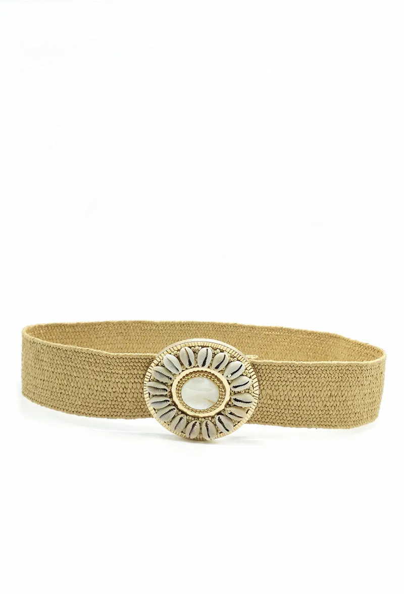 Elise Taupe Stretch Belt