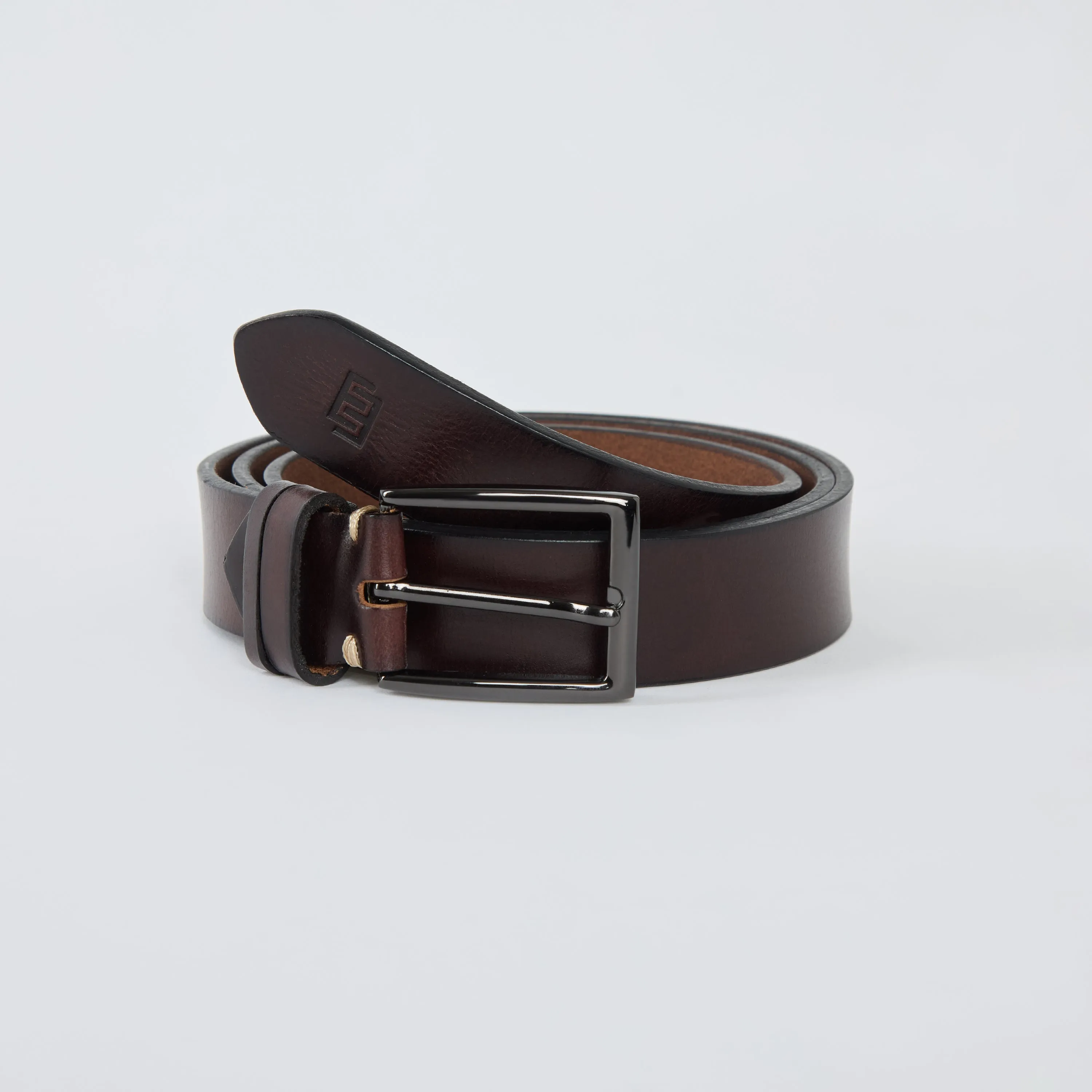 Genuine Leather Belt - Dark Brown